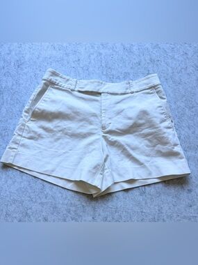 Lauren Ralph Lauren Women’s White Chino Shorts Size 8 Classic Stretch NEW